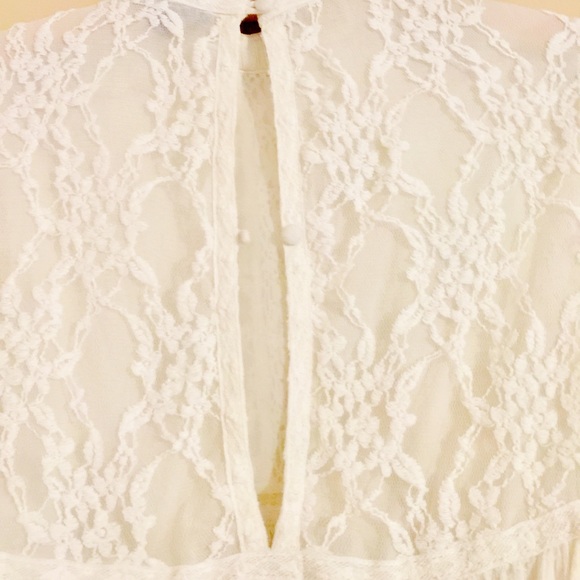 American Eagle Embroidered Mesh Bell-Sleeve Top - Picture 6 of 7